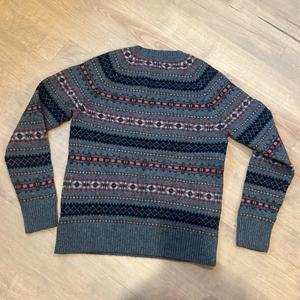 J. Crew Fair Isle Lambs Wool Sweater